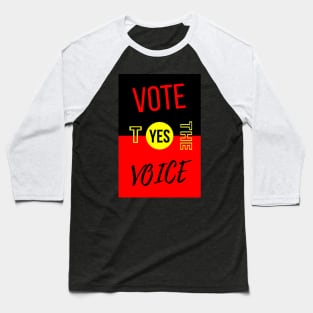 Vote Yes To The Voice Indigenous Voice To Parliament Contrast Colors Baseball T-Shirt